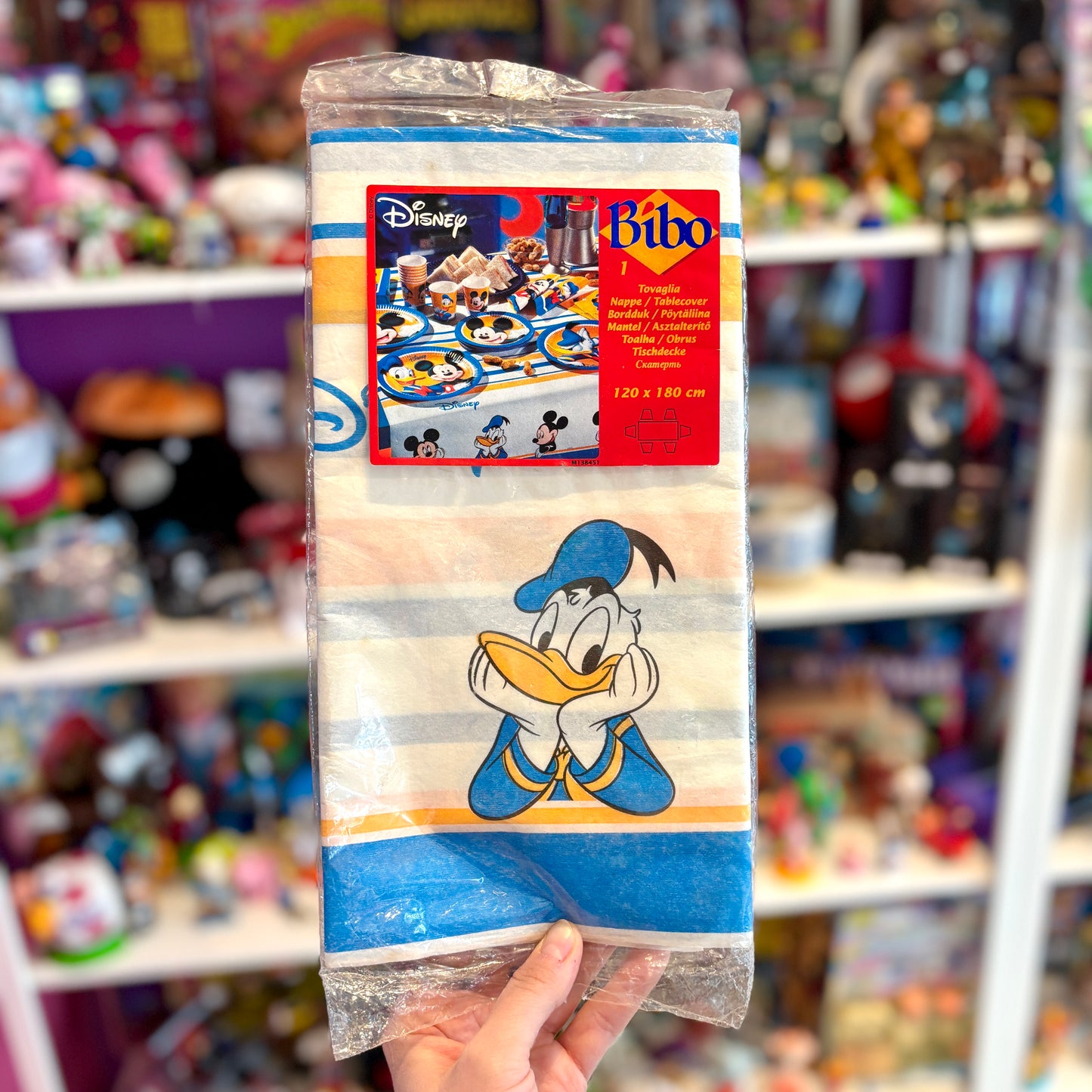 Mickey Mouse and Donald Duck Paper Table Cover (Disney, 90s)