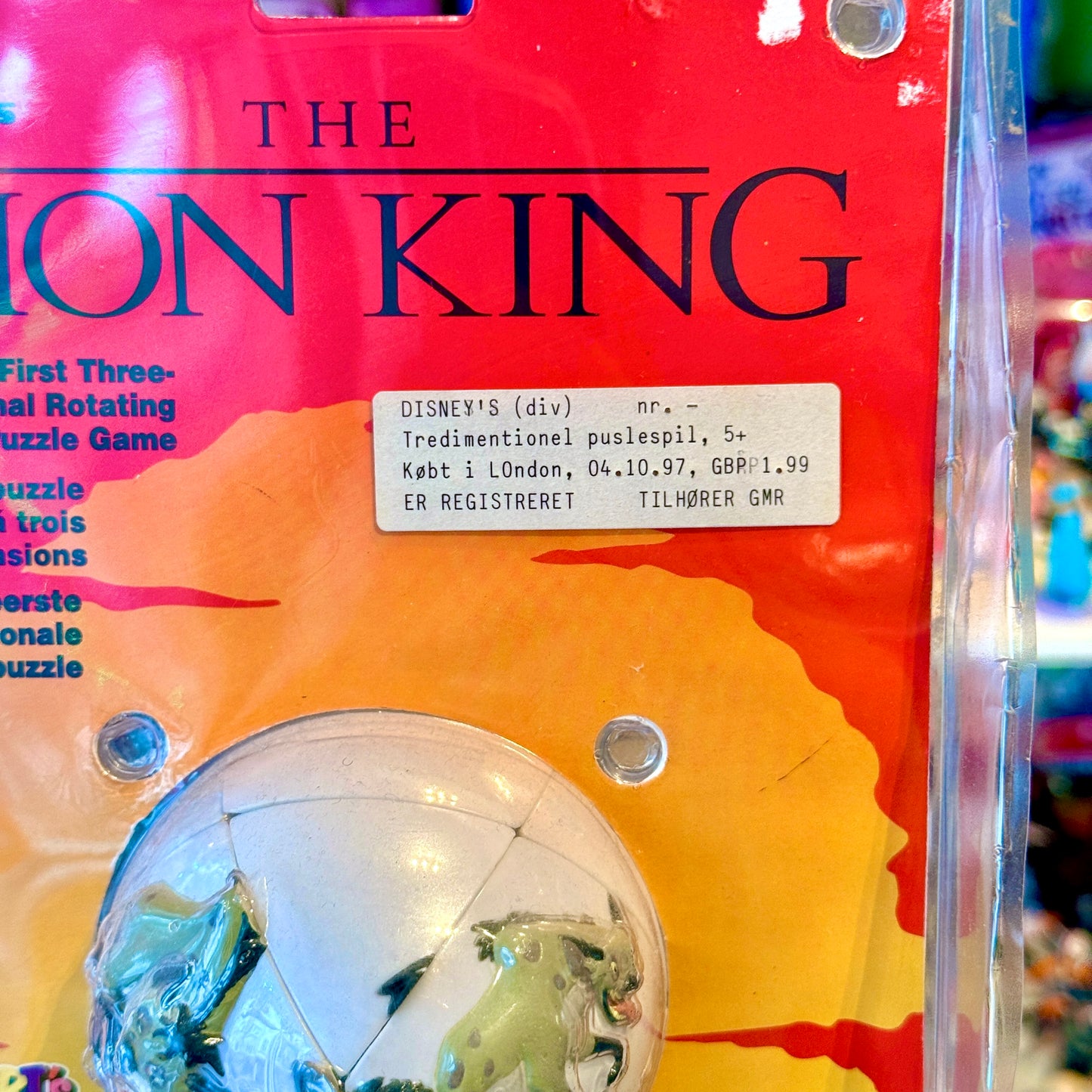 Disney's The Lion King: Puzzle Ball - 3D Jigsaw / Rubiks Cube (boxed, 90s)
