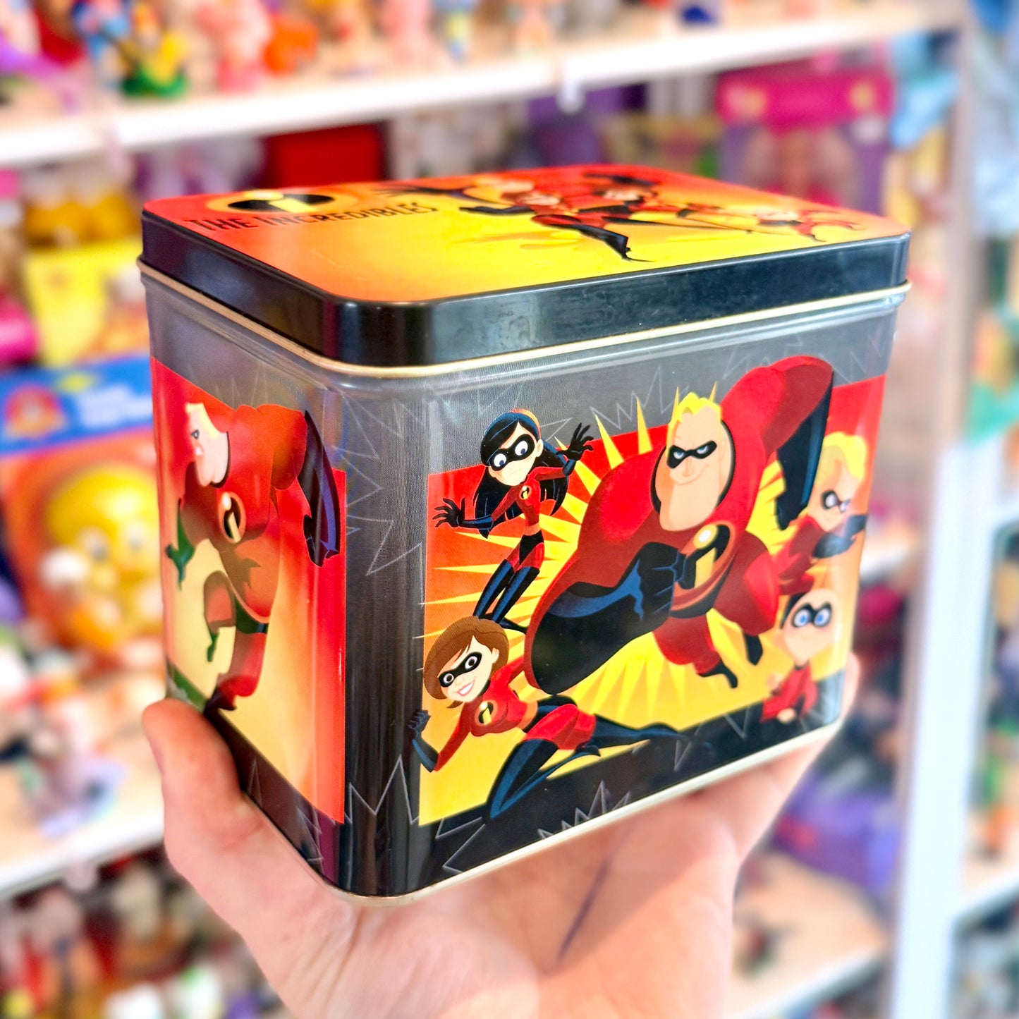The Incredibles: Wind-Up Music Box - Tin Storage Container (Disney, Pixar, 2000s)