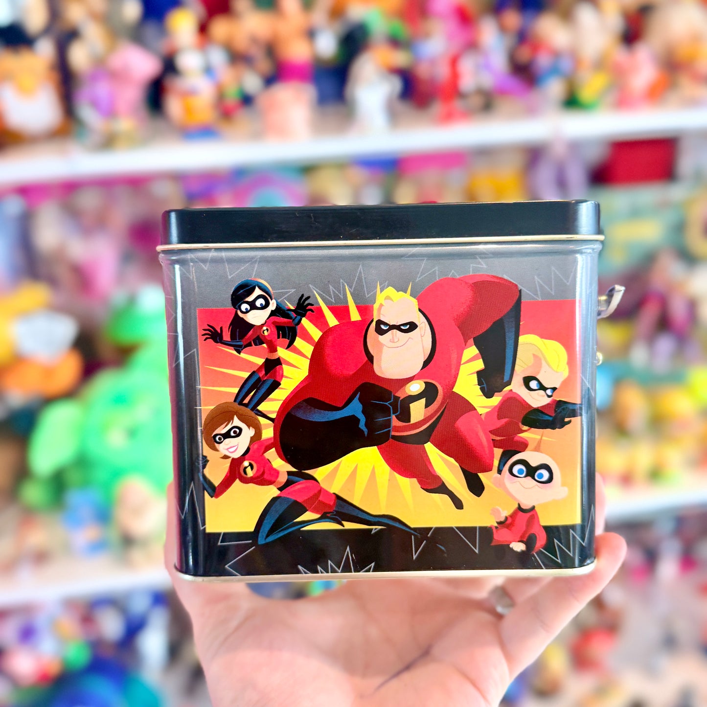 The Incredibles: Wind-Up Music Box - Tin Storage Container (Disney, Pixar, 2000s)