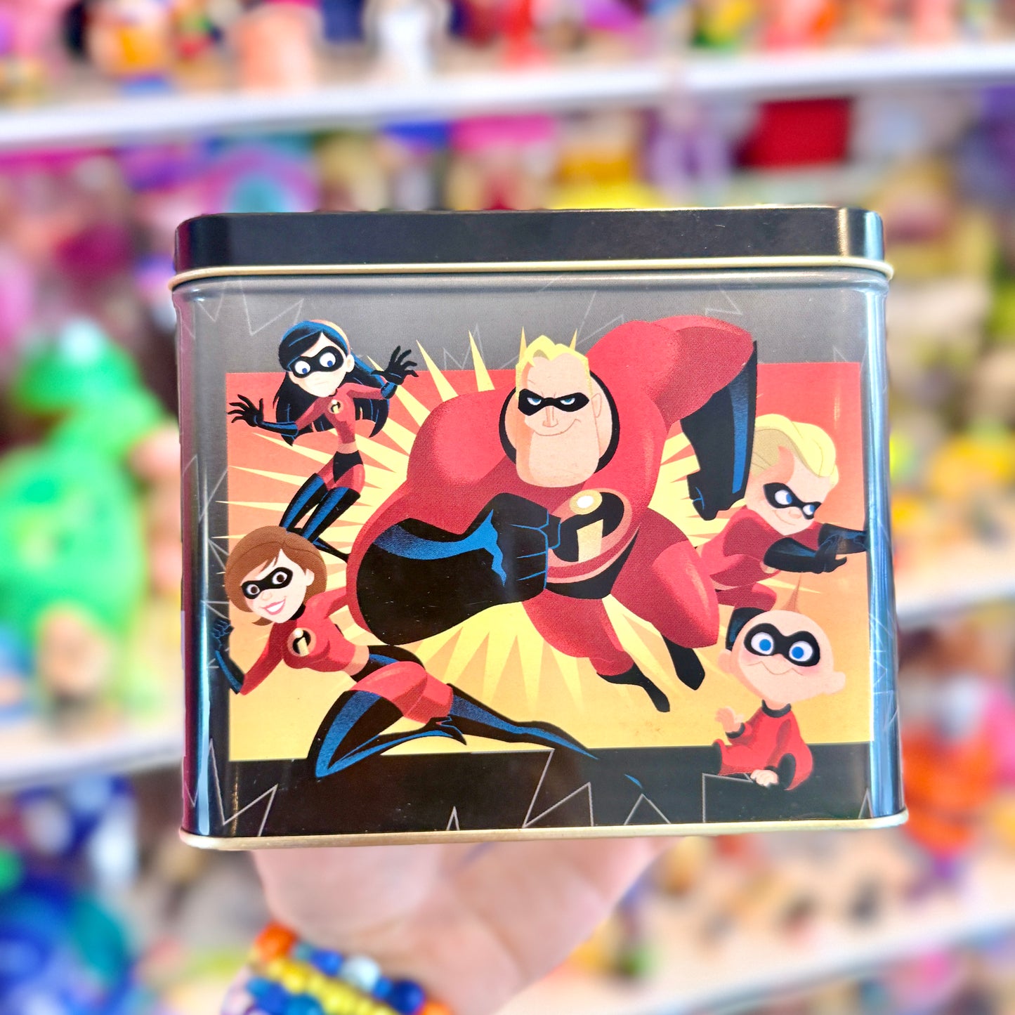The Incredibles: Wind-Up Music Box - Tin Storage Container (Disney, Pixar, 2000s)