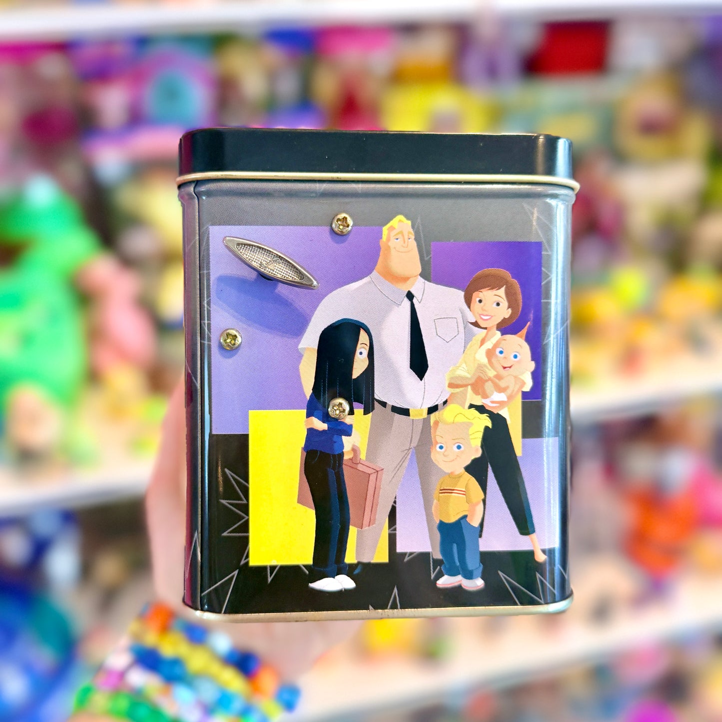 The Incredibles: Wind-Up Music Box - Tin Storage Container (Disney, Pixar, 2000s)