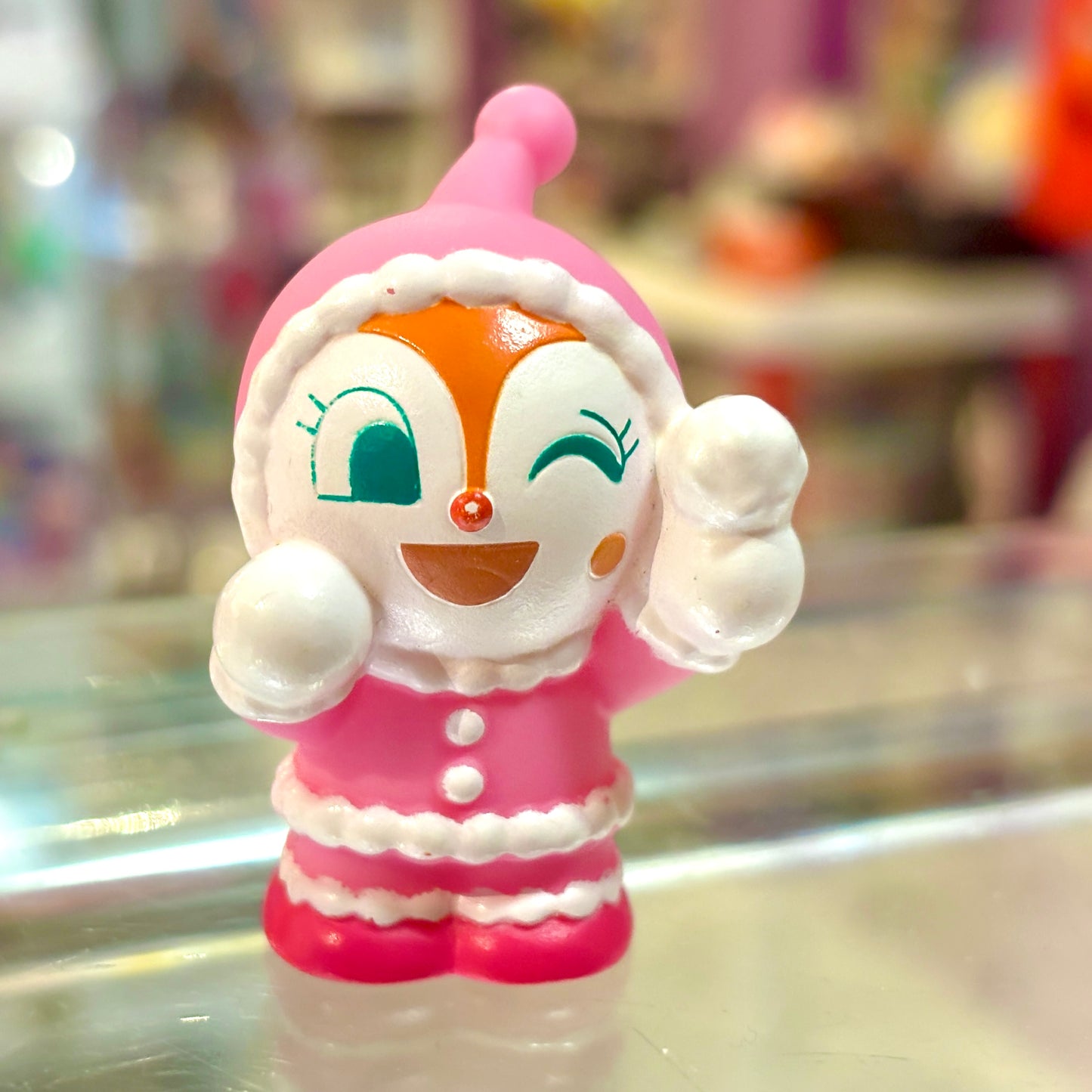 Anpanman: Dokin Chan in Snow Outfit Finger Puppet - Soft Vinyl Figure (90s)