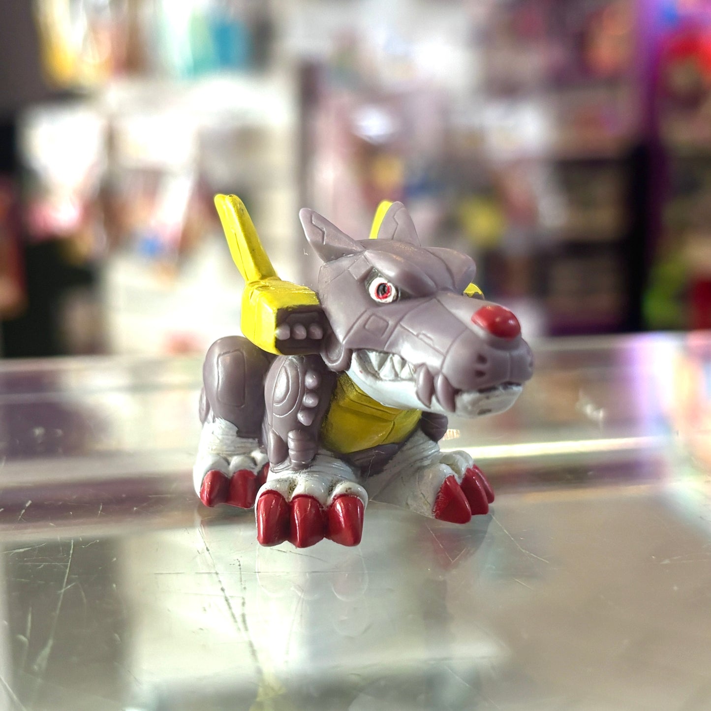Digimon: MetalGarurumon Finger Puppet - Soft Vinyl Figure (Bandai, 1999)