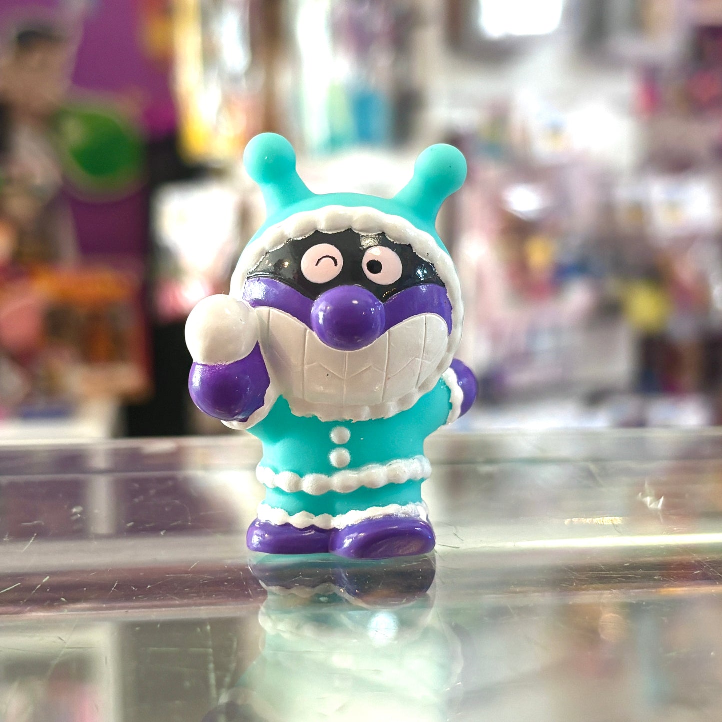 Anpanman: Bacteria Man Finger Puppet - Soft Vinyl Figure (90s)