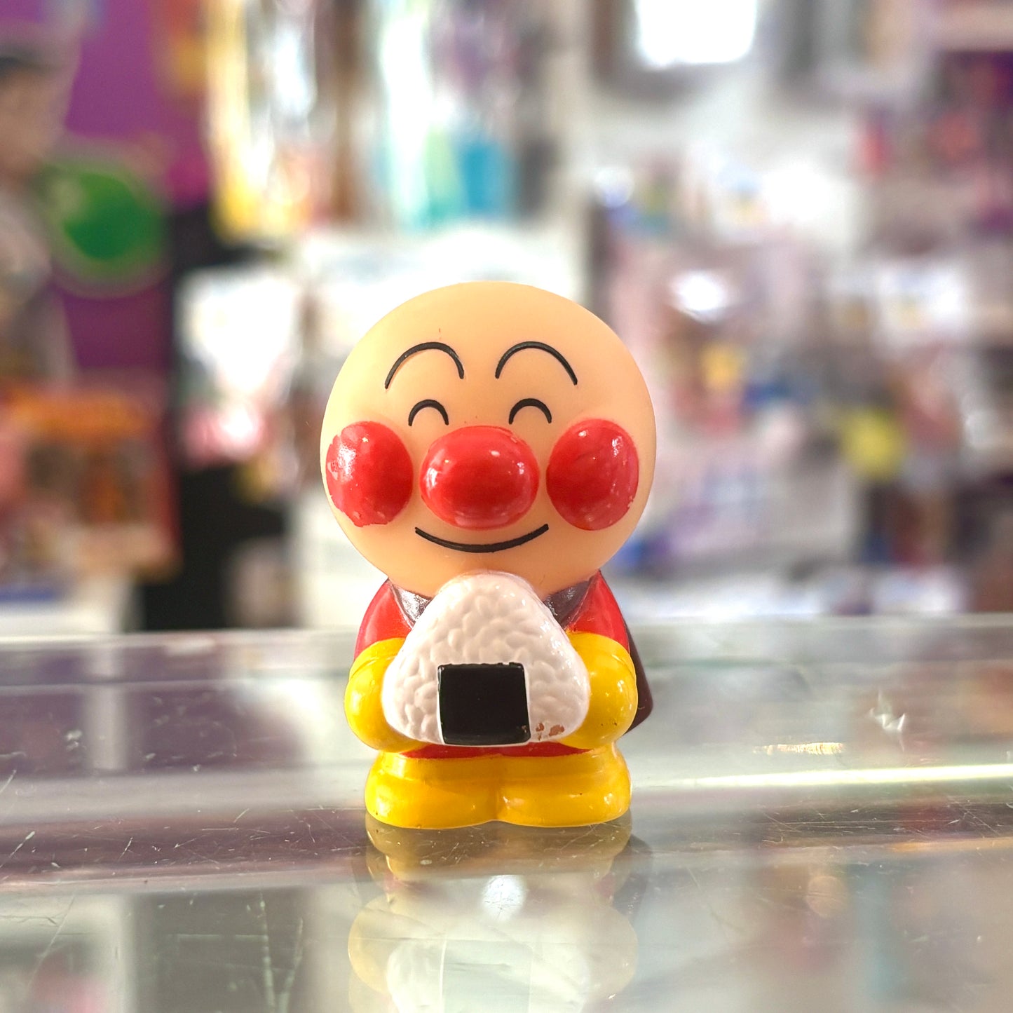 Anpanman with Onigiri Finger Puppet - Soft Vinyl Figure (90s)