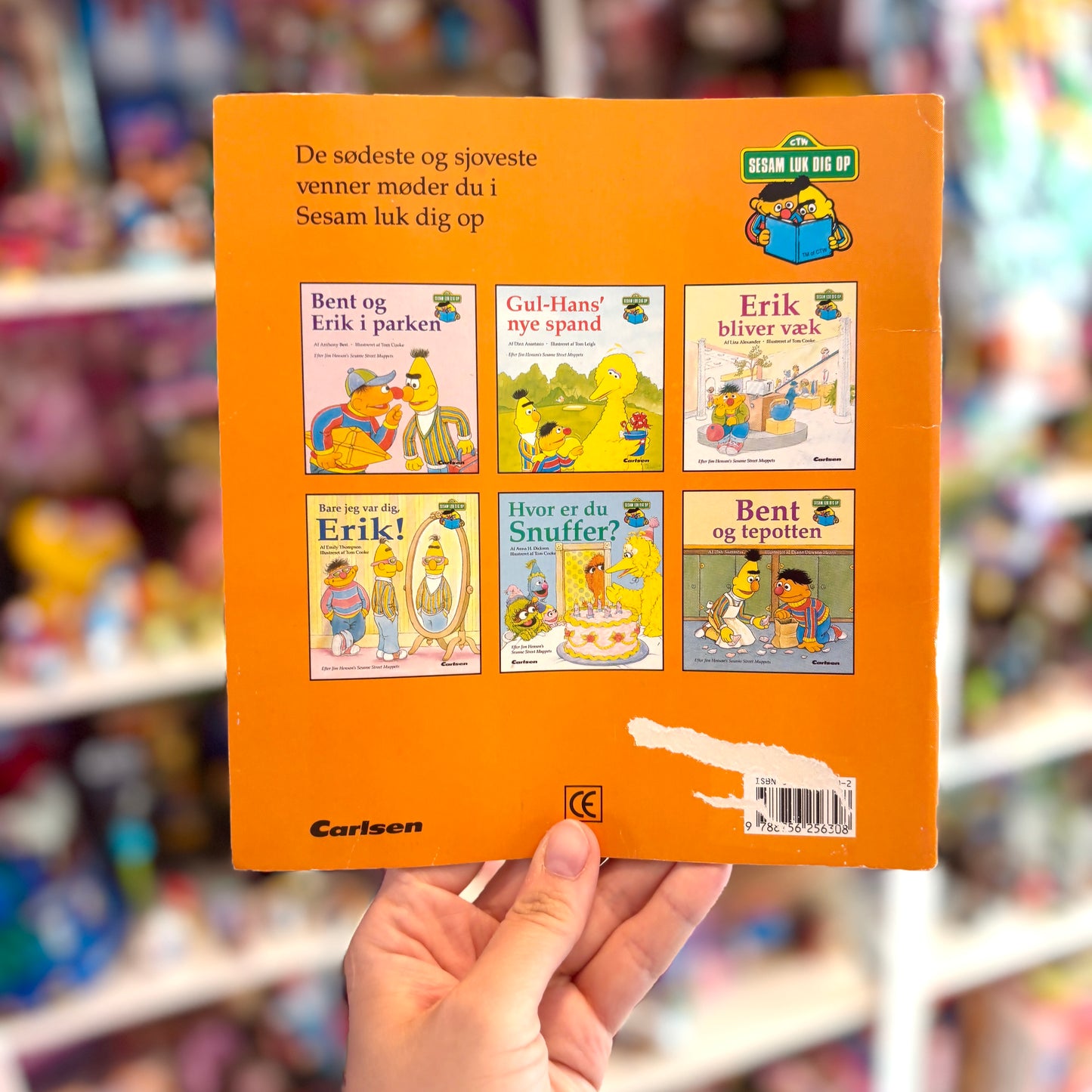 Sesame Street: "Bent Og Erik I Parken" Book (Danish, 1992)