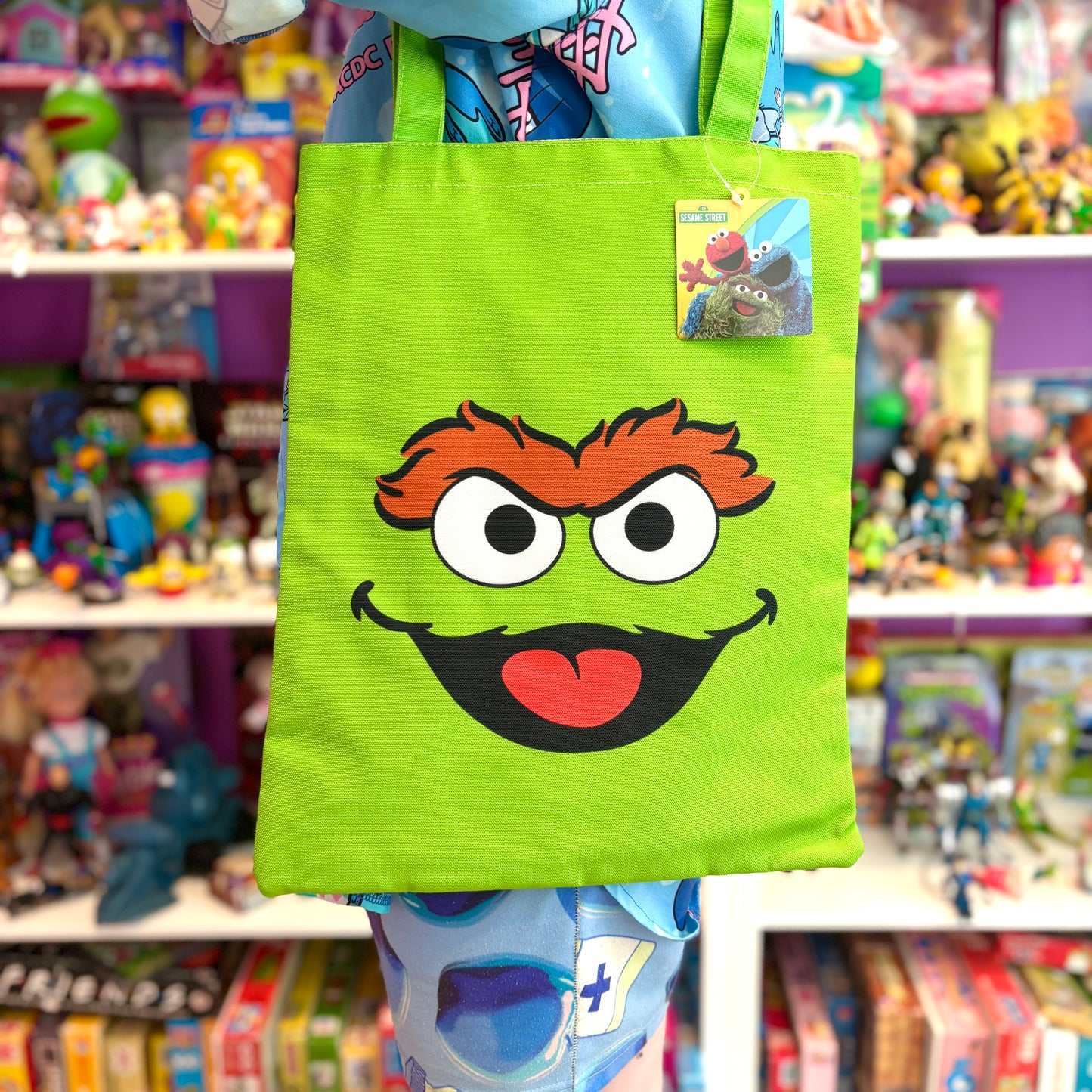 Sesame Street: Oscar the Grouch Face Tote Shopping Bag (Karactermania)