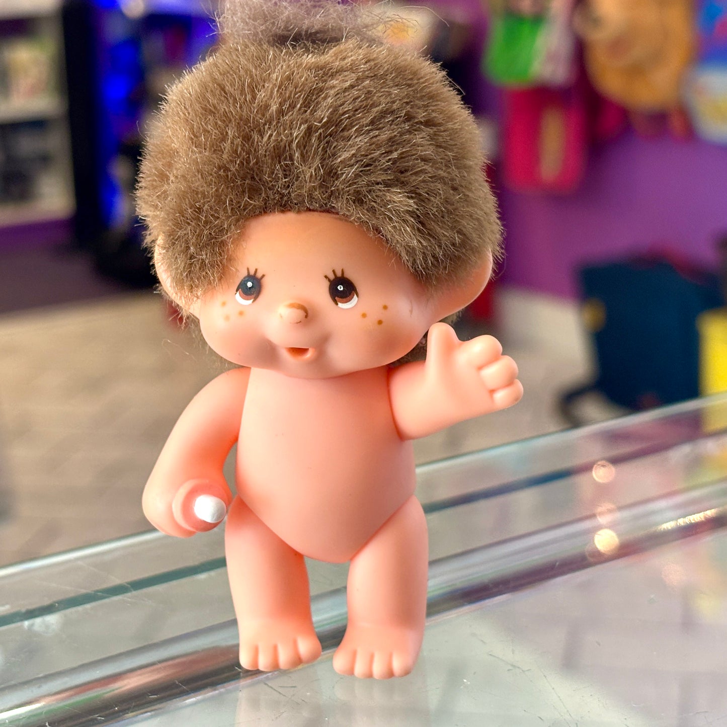 Monchhichi Naked Figure Doll 10 cm (Sekiguchi, 80s)