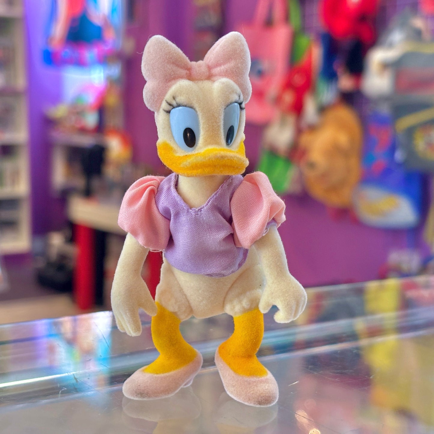 Disney Family: Daisy Duck Flocked Figure (1990, Simba Toys)