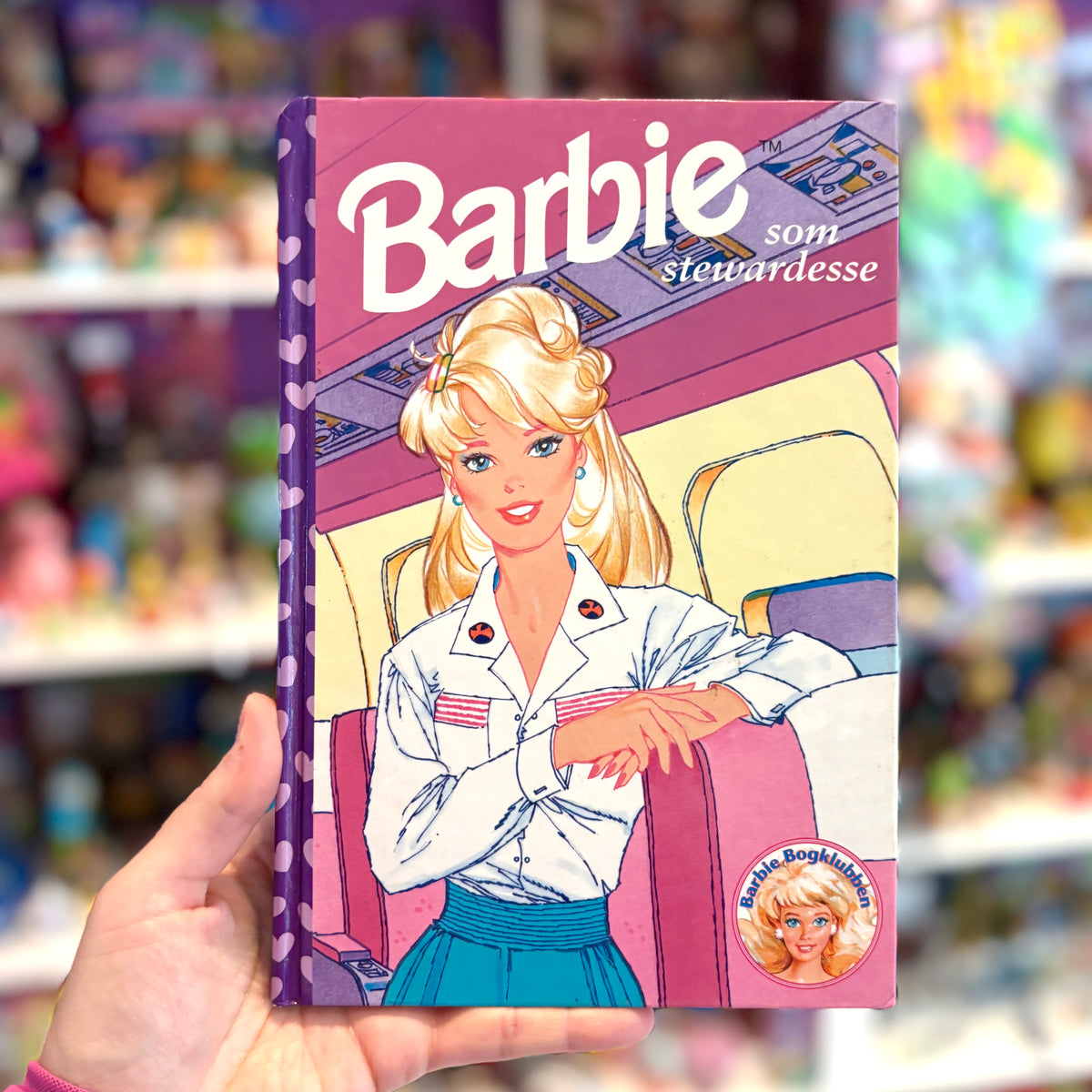 Barbie Book Club: Barbie Som Stewardesse (Danish, 90s)