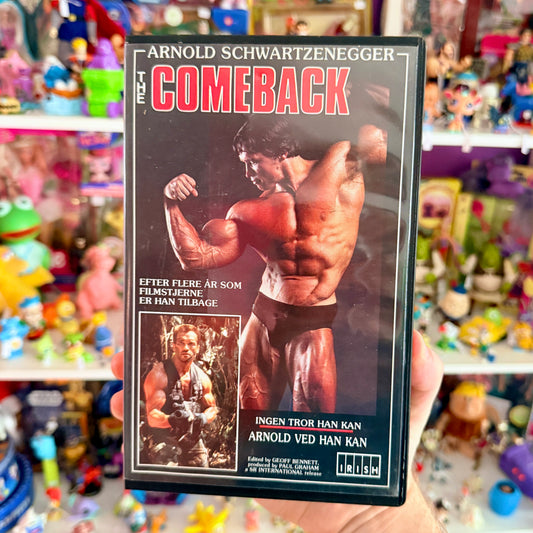 VHS The Comeback - ARNOLD SCHWARTZENEGGER (danish big box, 80s)