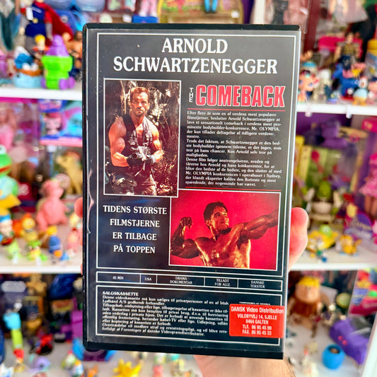 VHS The Comeback - ARNOLD SCHWARTZENEGGER (danish big box, 80s)