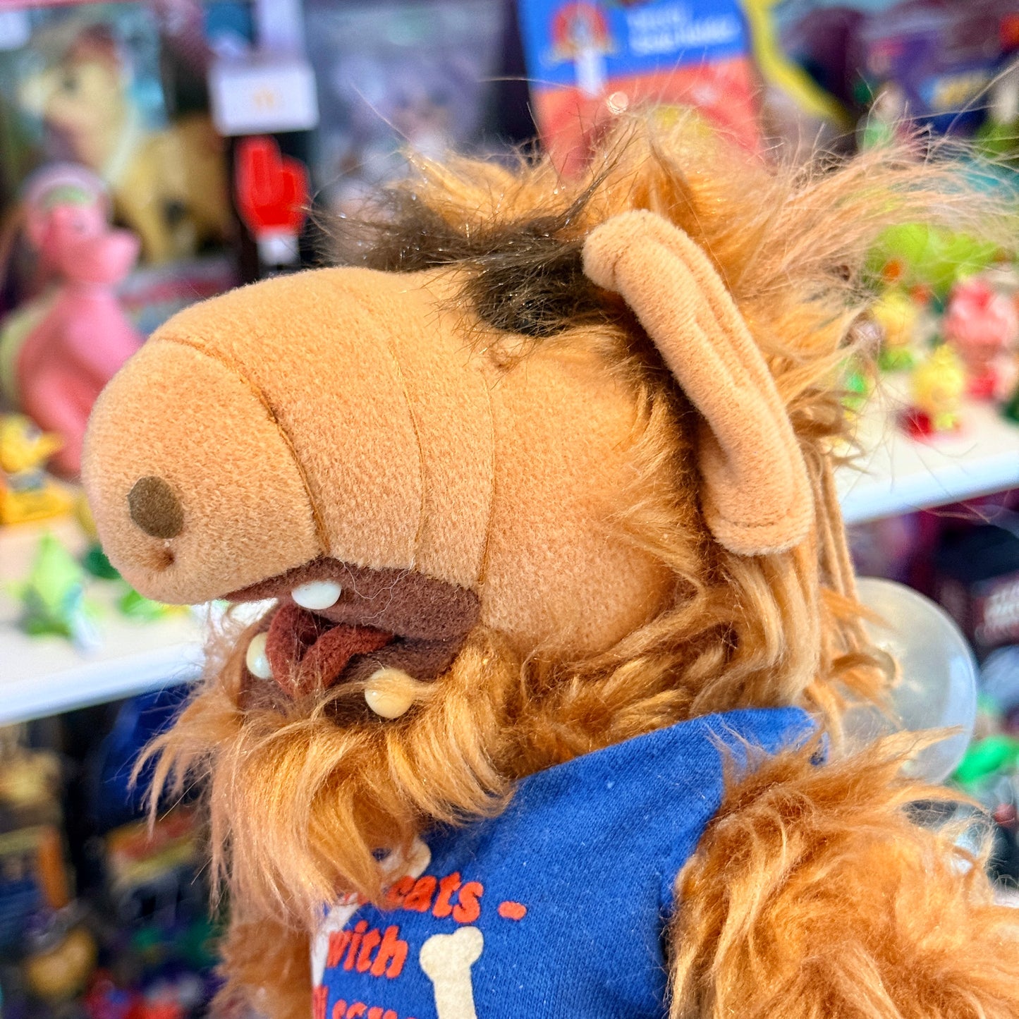 Alf: "I Love Cats With Chili Sauce" Plush With Suction Cups (80s)