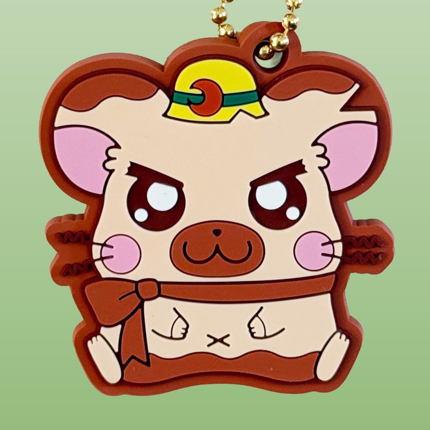 Hamtaro: Boss Rubber Keychain (Shopro, 2010s)