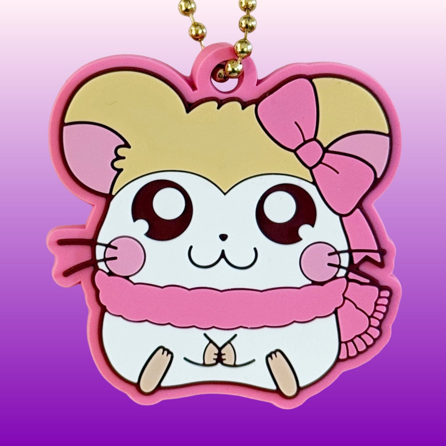 Hamtaro: Pashmina Rubber Keychain (Shopro, 2010s)