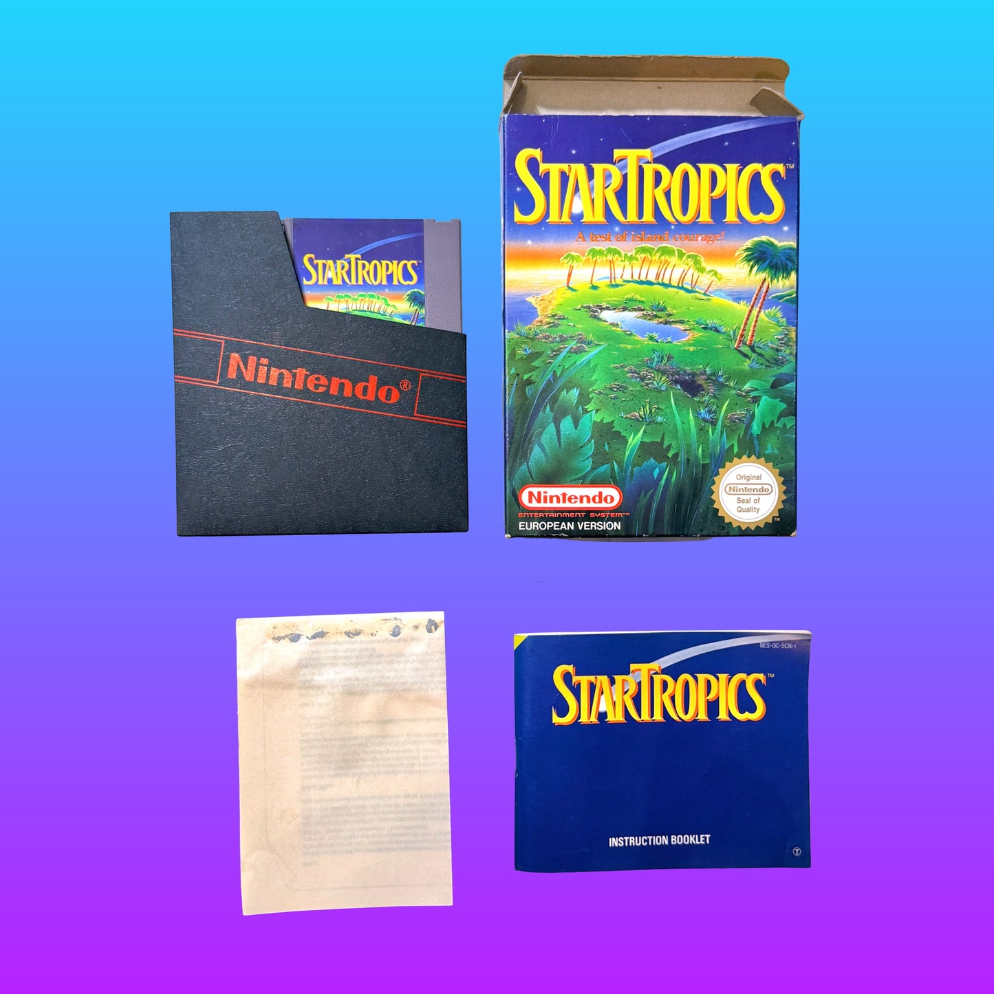 Star Tropics - With Super Rare, Unused Scandinavian Letter (CIB, NES)