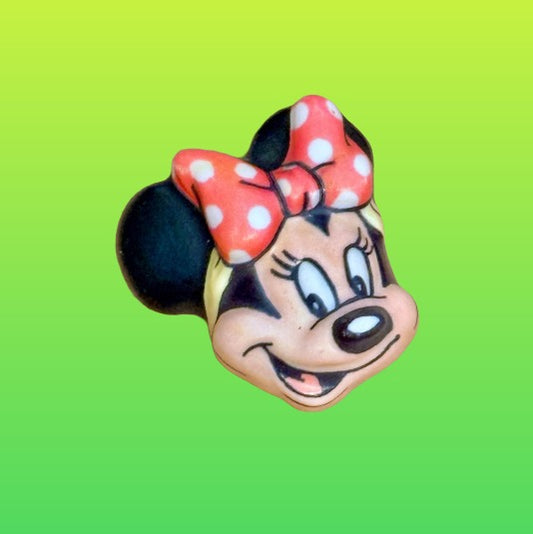 Minnie Mouse Face Small Fridge Magnet (Disney, 90s)