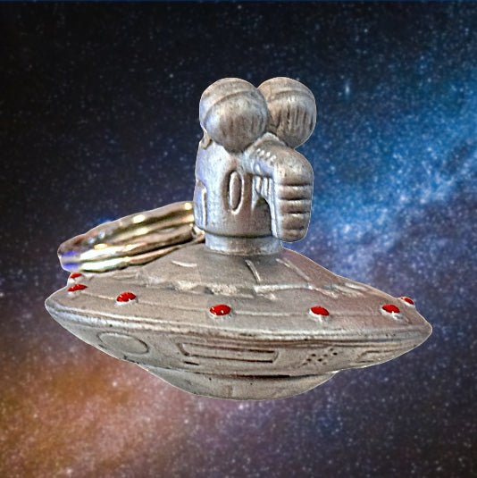 Muppets In Space: Gonzo Spaceship Rubber Keychain (90s)