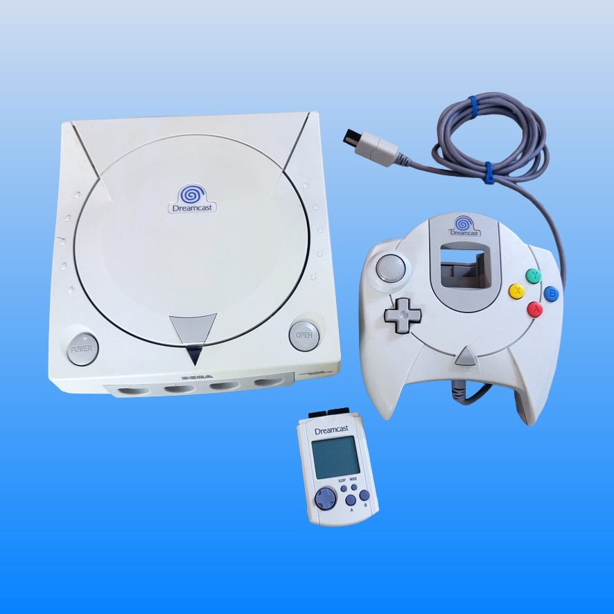 Sega Dreamcast + Controller + VMU (Virtua Tennis Disc included)