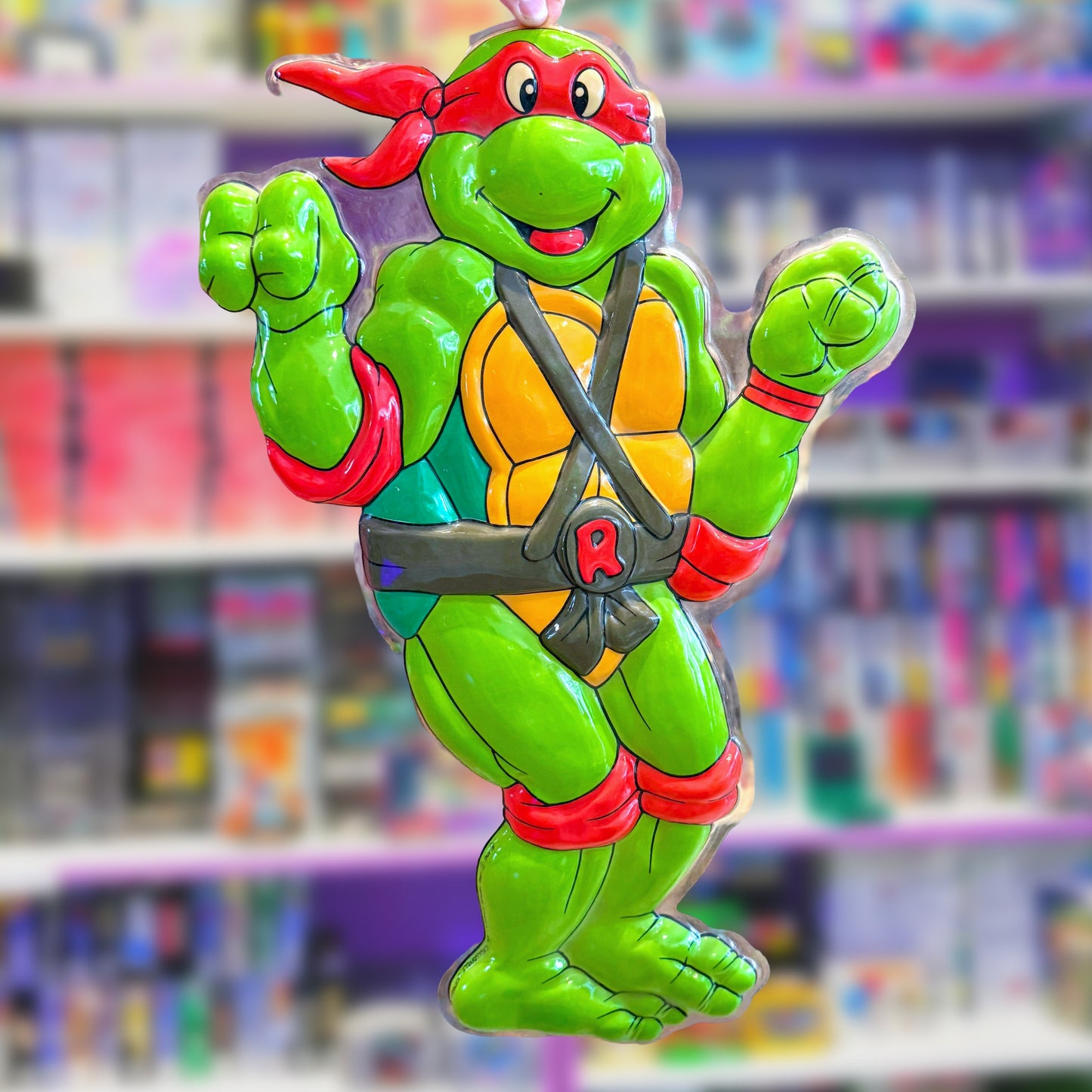 Teenage Mutant Ninja Turtles: Plastic Wall Decoration - Raphael Full Body 62 cm (80s)