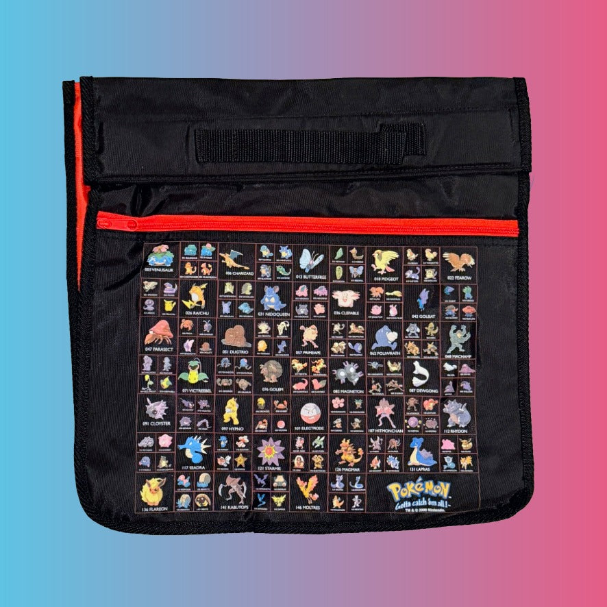 Pokemon Black Messenger Bag: "I Choose You!" Ash & Pikachu (Nintendo, 90s)