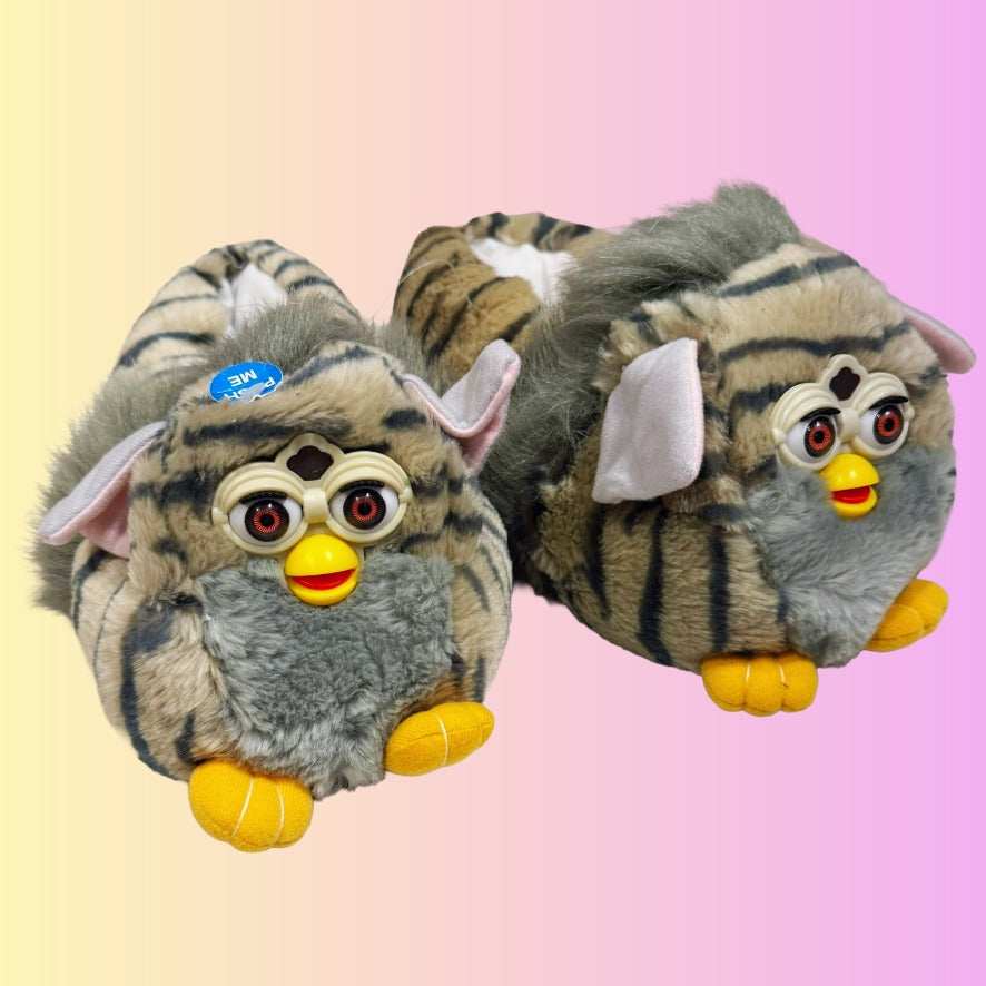 Furby Talking Plush Slippers: Size 40/41 (Tiger Electronics, 90s)