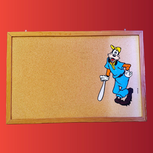 Goofy Baseball Wall Corkboard - Pin Display (Disney, 90s)