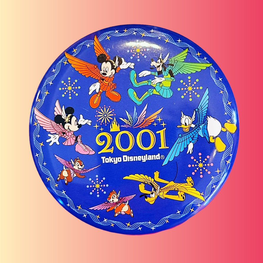 Tokyo Disney Land: New Century - Winged Characters Pinback Badge (2001)