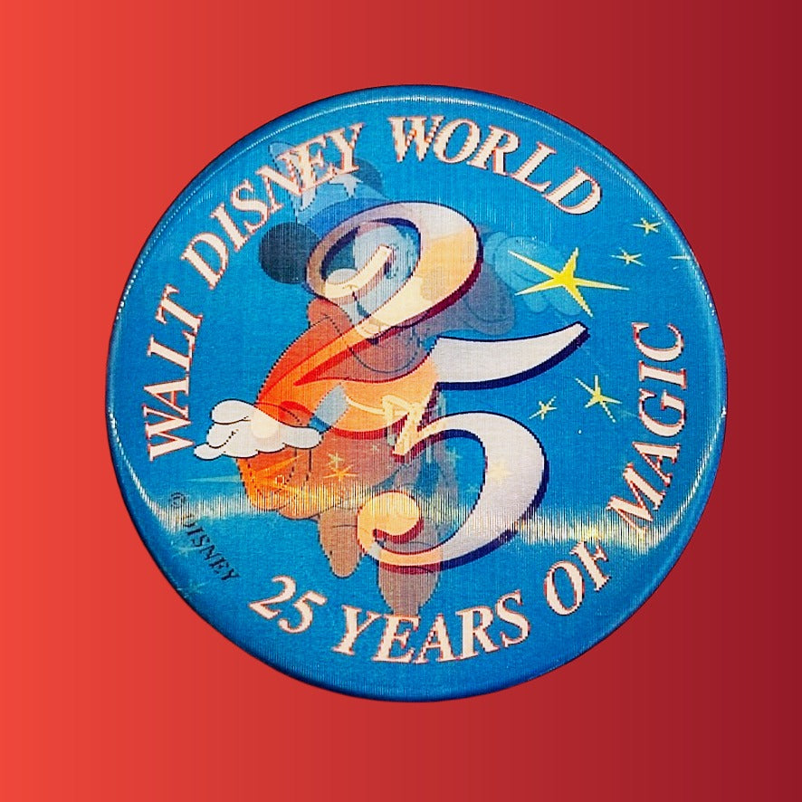 Walt Disney World: 25 Years of Magic - Lenticular Pinback Badge (1996)