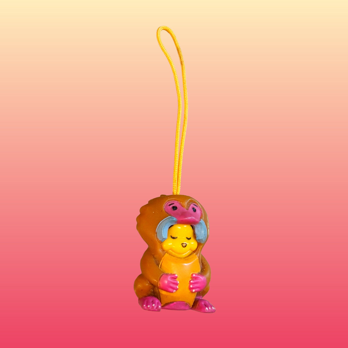Winnie The Pooh: Peek-A-Pooh Baboon - Phone Charm Dangler Gachapon (Disney, 2000s)