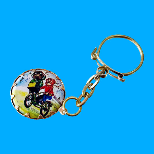 E.T. The Extra-Terrestrial: Bootleg Round Keychain (80s)