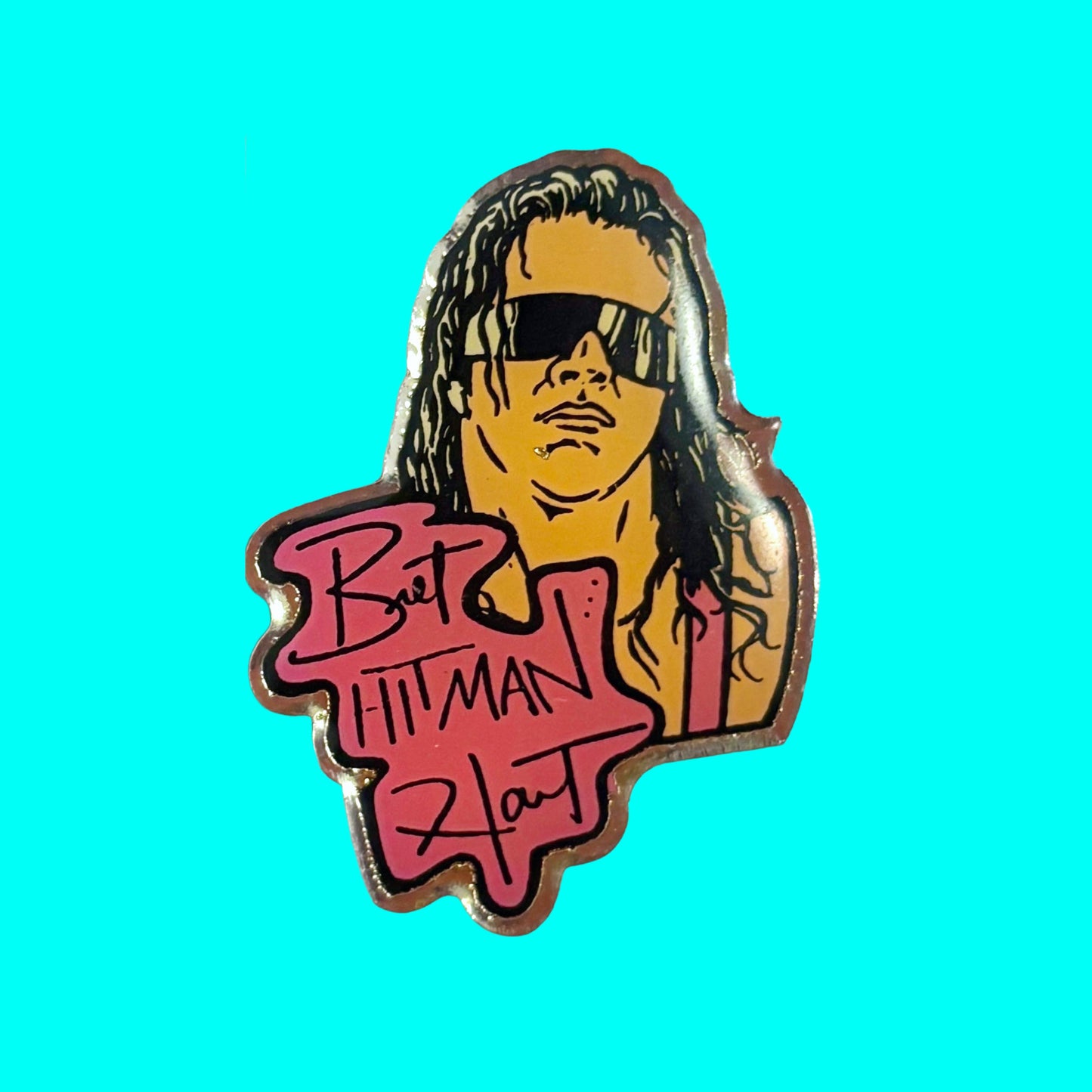 WWF: Wrestling - Bret "Hitman" Hart Enamel Pin (1993)