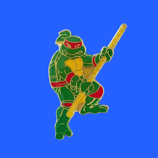 Teenage Mutant Ninja Turtles: Raphael With Staff Enamel Pin (1989)