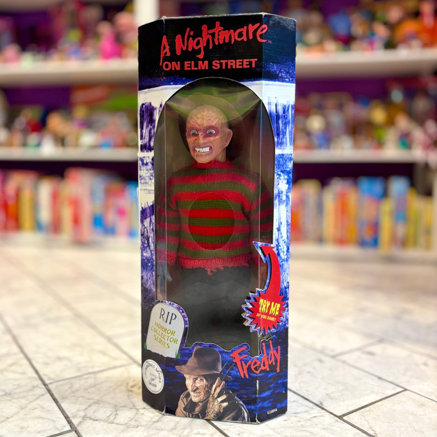 A Nightmare on Elmstreet: Talking Freddy Kreuger Doll - Horror Collector's Series (80s) - PopCultGang