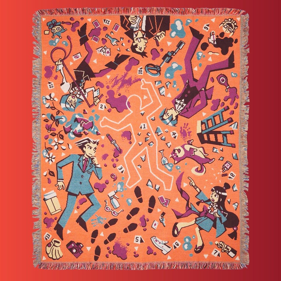 Ace Attorney: Crime Scene Throw Blanket (Fangamer) - PopCultGang