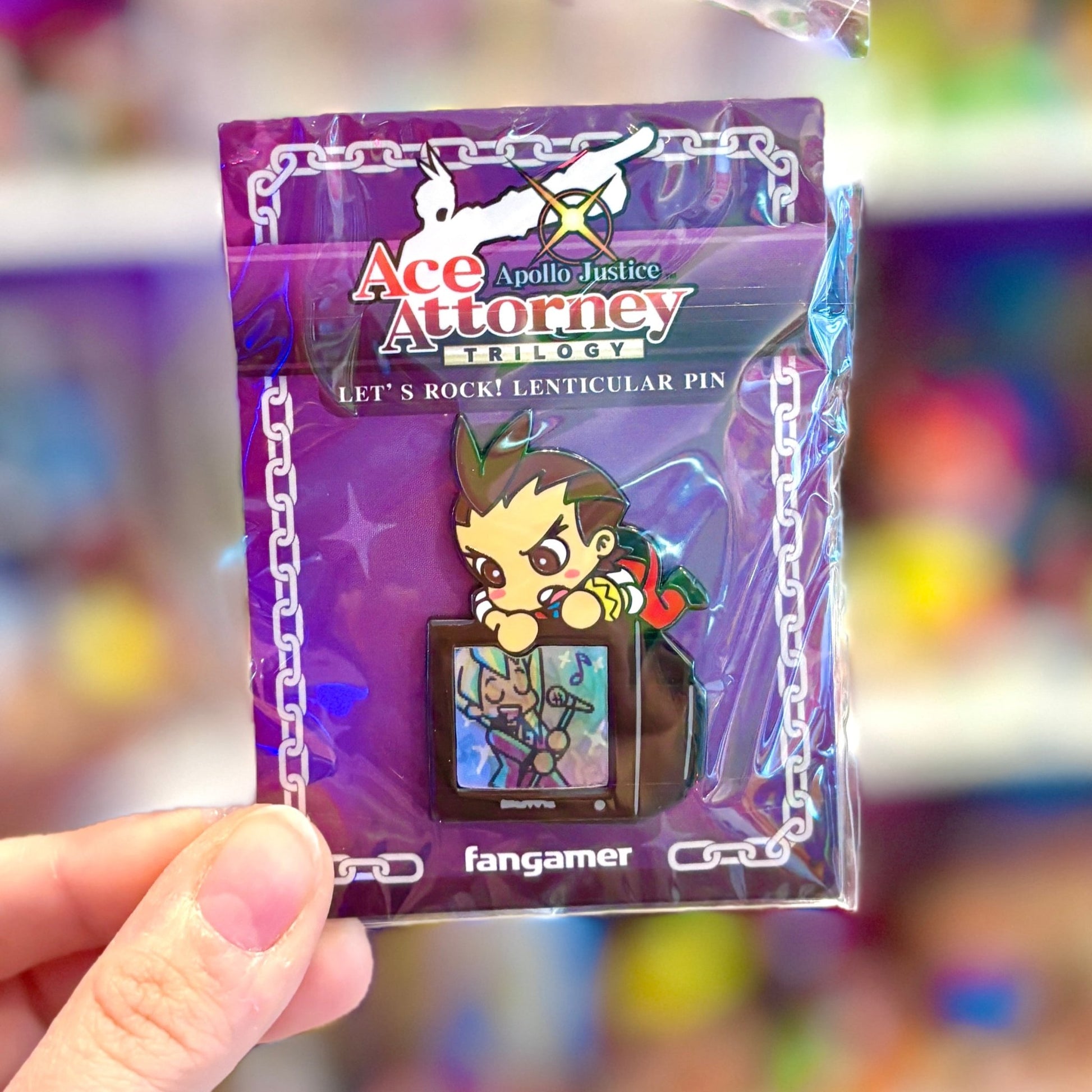 Ace Attorney: Let's Rock! Lenticular Pin (Fangamer) - PopCultGang