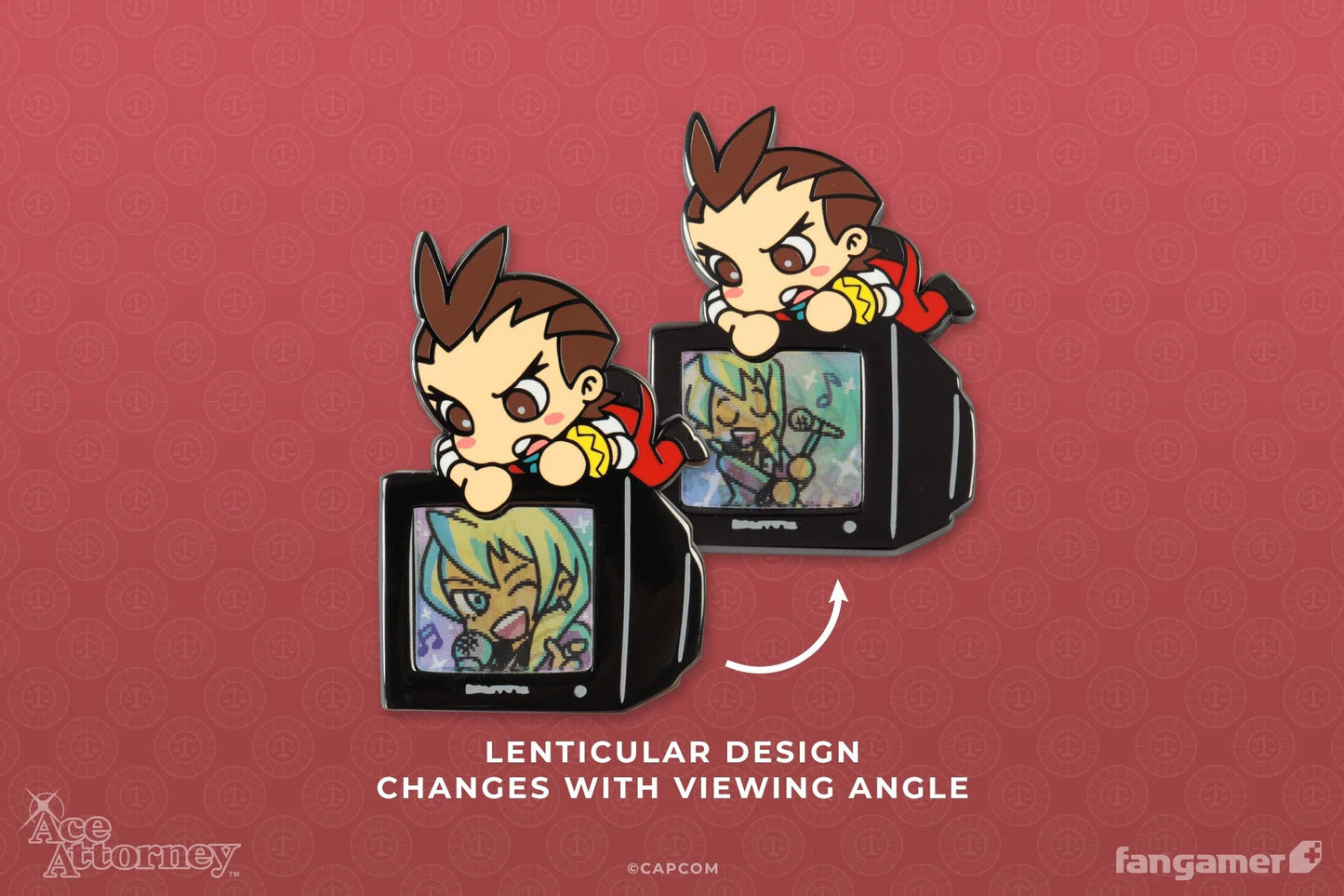 Ace Attorney: Let's Rock! Lenticular Pin (Fangamer) - PopCultGang