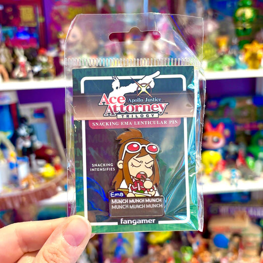 Ace Attorney: Snacking Ema Lenticular Pin (Fangamer) - PopCultGang