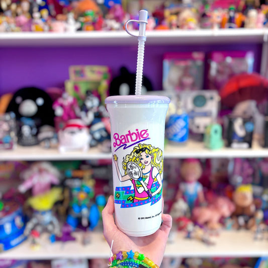 Barbie Drinking Cup With Straw (Mattel, 90s) - PopCultGang