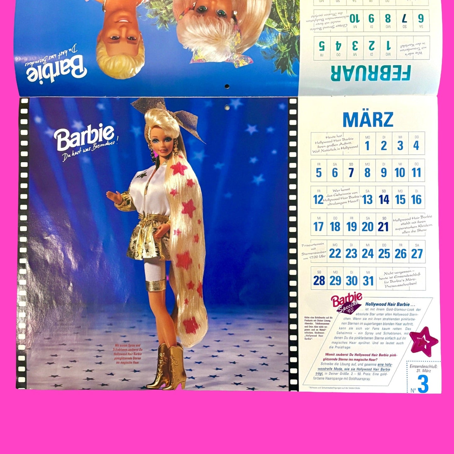 Barbie Poster Calendar 1993 (German, Mattel) - PopCultGang