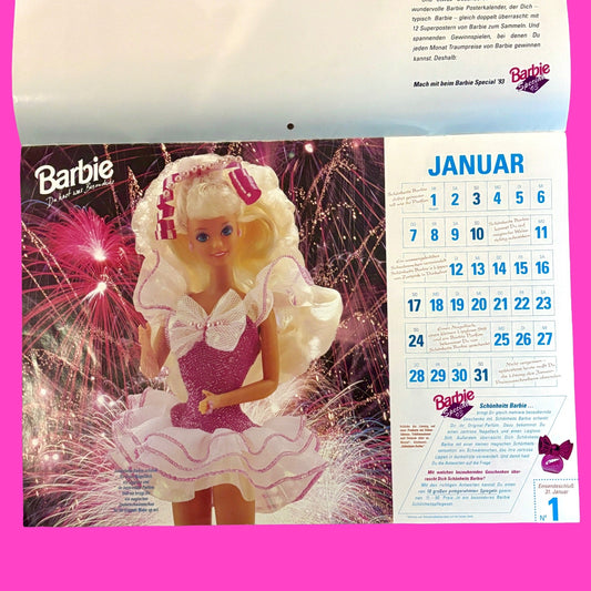 Barbie Poster Calendar 1993 (German, Mattel) - PopCultGang
