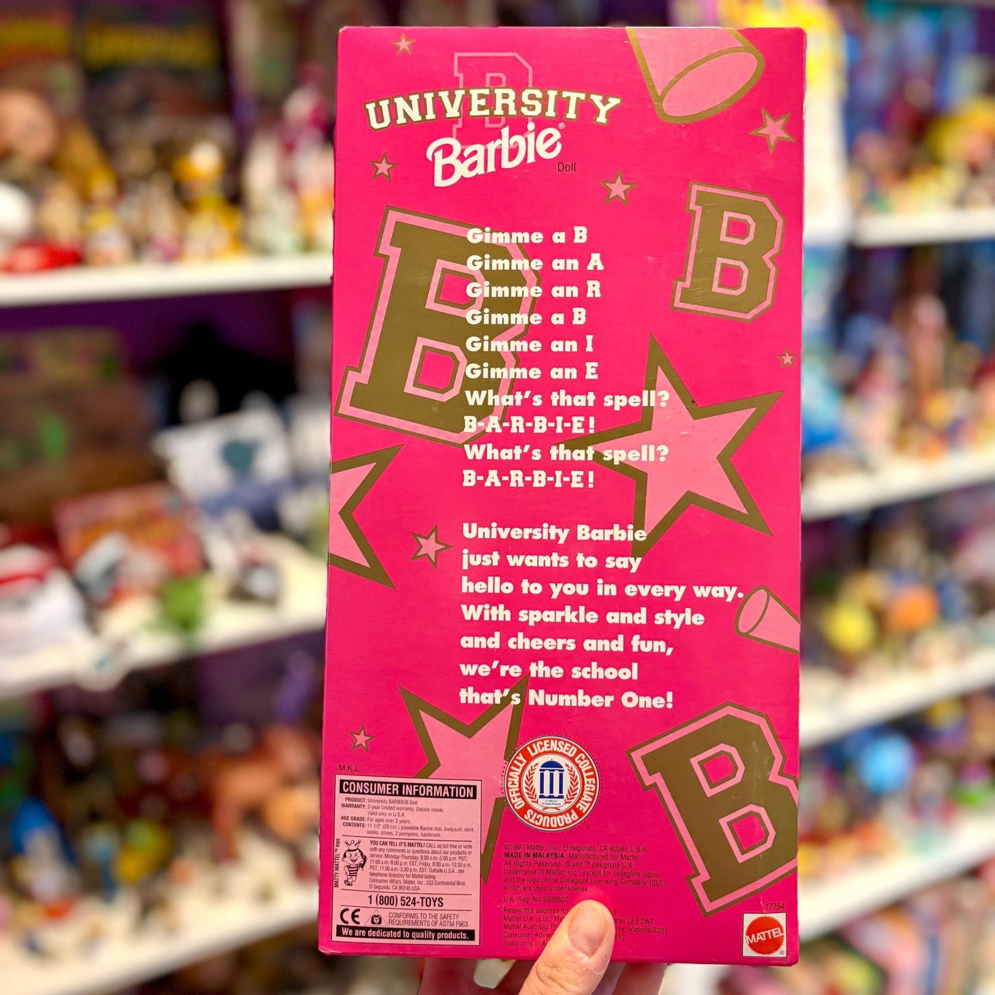 Barbie: Virginia University Cheerleader Barbie Doll (Mattel, 1996) - PopCultGang