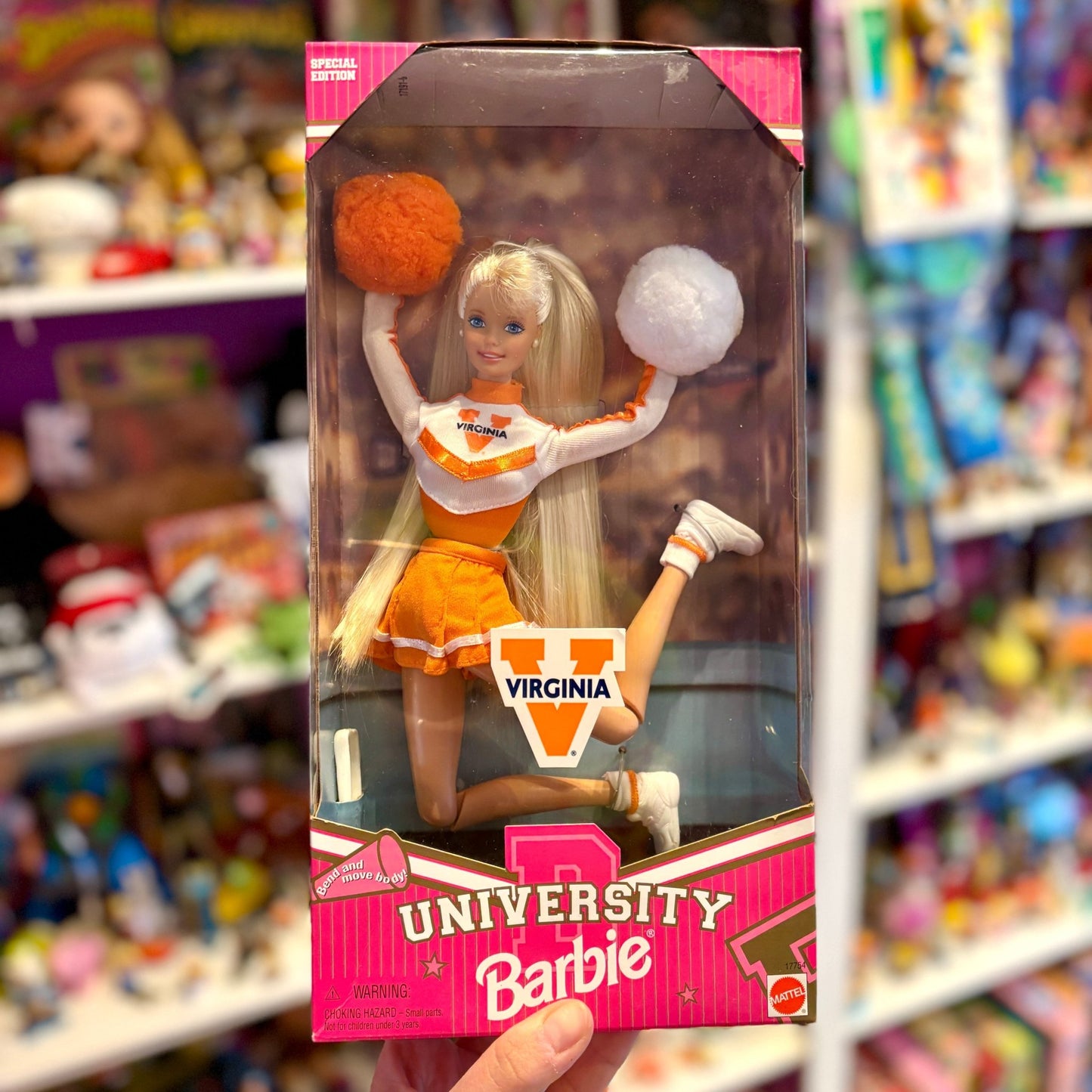 Barbie: Virginia University Cheerleader Barbie Doll (Mattel, 1996) - PopCultGang