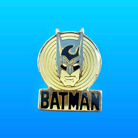 Batman Black & White Logo Enamel Pin (80s, D.C. Comics) - PopCultGang