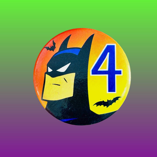 Batman: The Animated Series - "4" Pinback Badge (90s) - PopCultGang