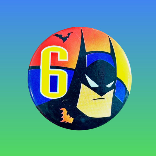 Batman: The Animated Series - "6" Pinback Badge (90s) - PopCultGang