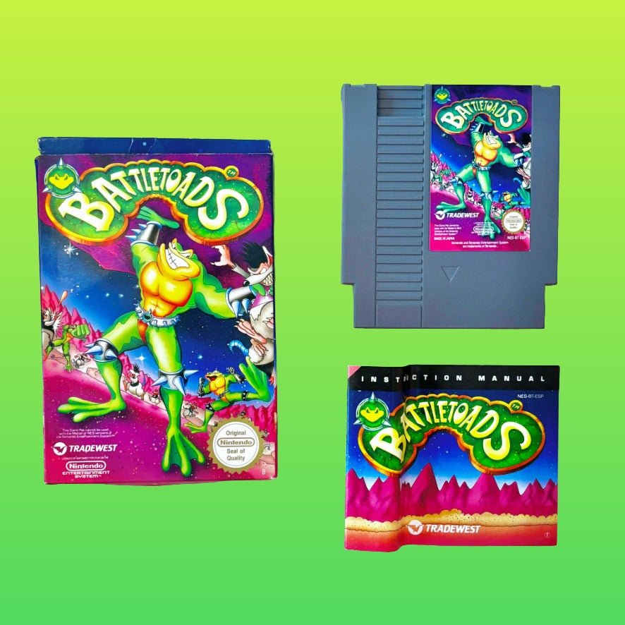 Battletoads (CIB, complete in box, ESP, NES) - PopCultGang