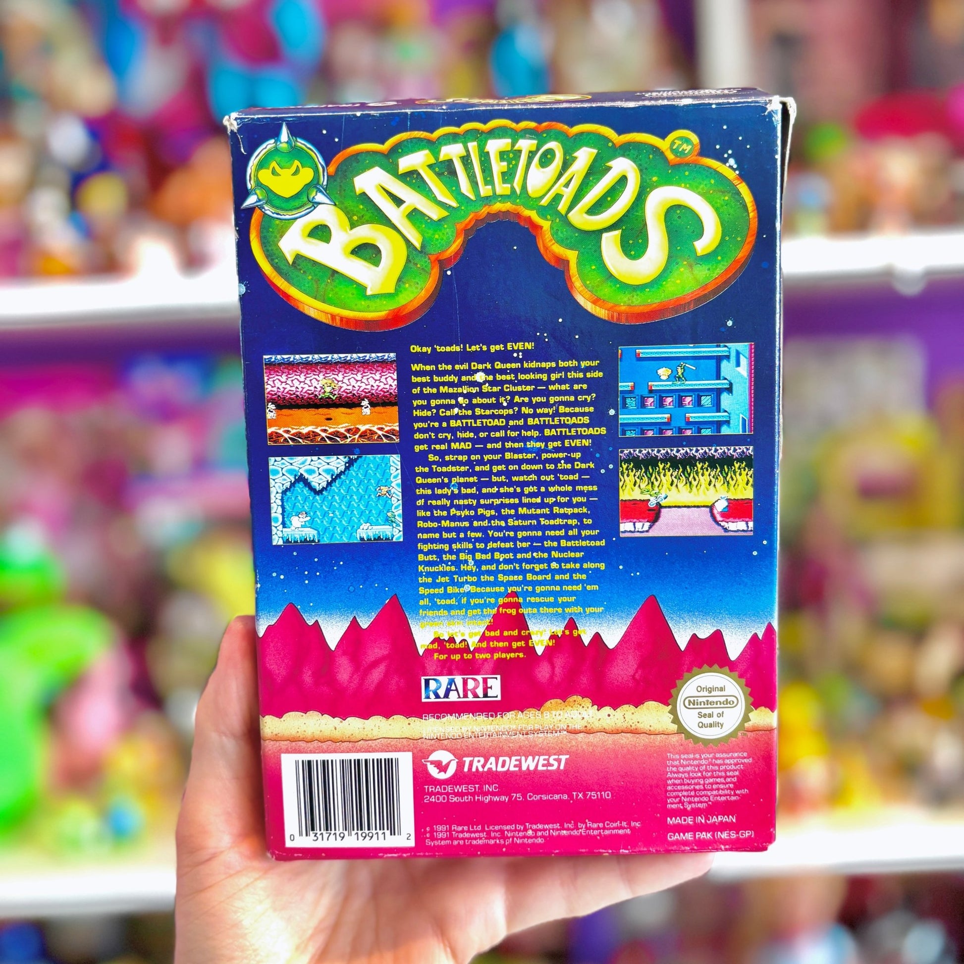 Battletoads (CIB, complete in box, ESP, NES) - PopCultGang