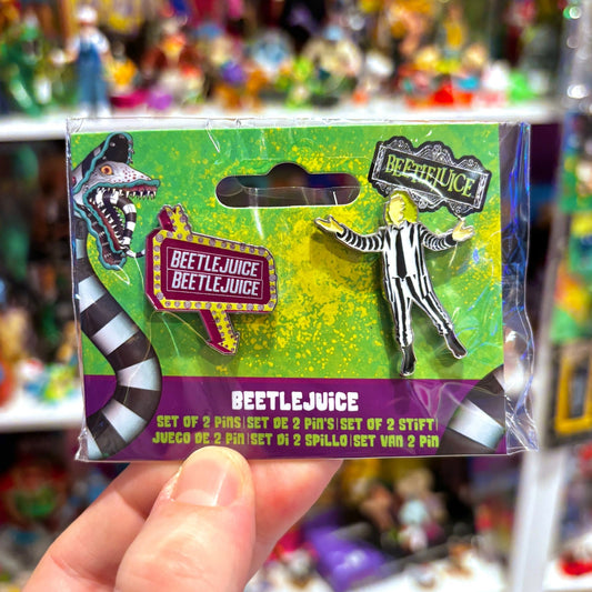 Beetlejuice: Set of 2 Pins (Neon Sign + Beetlejuice) - PopCultGang